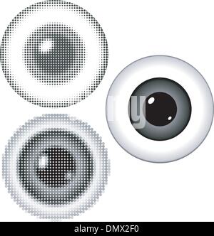 Vector illustration de eyeball stylisée avec un élève Illustration de Vecteur