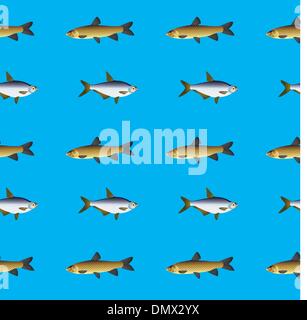 Seamless texture avec les poissons Illustration de Vecteur