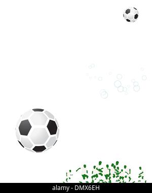 Arrière-plan de football pour votre conception. Joueurs sur terrain, Soccer ball Illustration de Vecteur