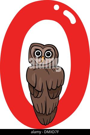 O pour owl Illustration de Vecteur