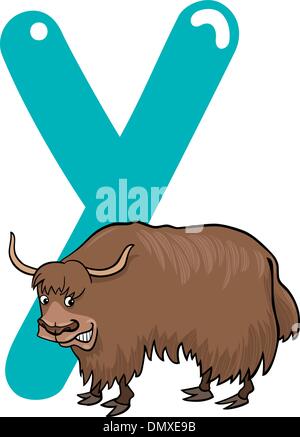 Y pour yak Illustration de Vecteur