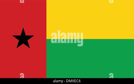 Drapeau Guinée-bissau Illustration de Vecteur