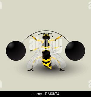 Perte du poids bee Illustration de Vecteur