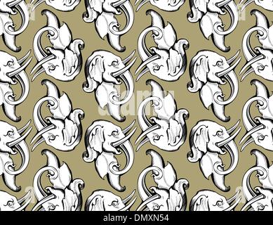 La tête de l'éléphant Illustration de Vecteur