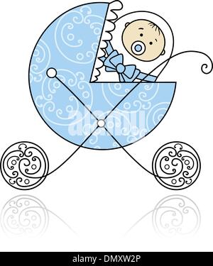 Nouveau-né de bébé poussette pour votre conception Illustration de Vecteur