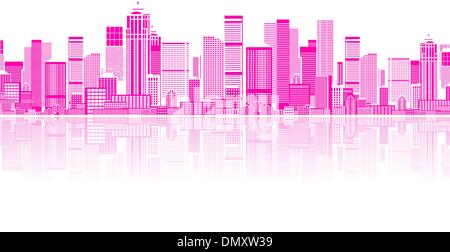 Cityscape seamless background pour votre design, art urbain Illustration de Vecteur