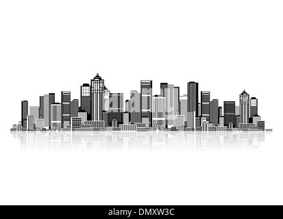 Cityscape background pour votre design, art urbain Illustration de Vecteur
