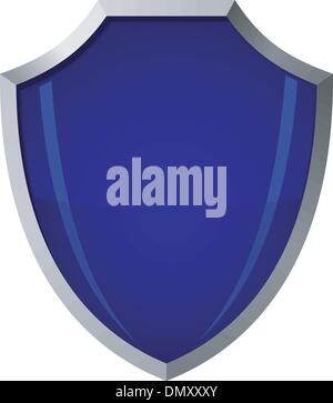 Vector illustration de l'écran en verre bleu dans un cadre d'acier Illustration de Vecteur