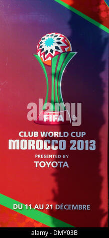 Agadir, Maroc. 25Th Dec 2013. Logo de la FIFA La FIFA les conseils au Club World Cup Semi finale entre Guangzhou Evergrande Bayern Munich et de l'Agadir Stadium. © Plus Sport Action/Alamy Live News Banque D'Images