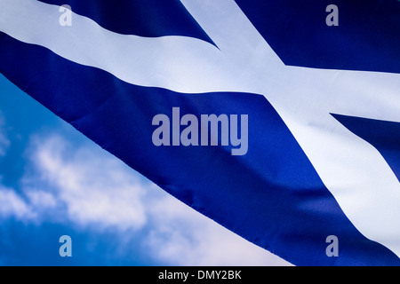 Le drapeau de l'Écosse, également connu sous le nom de la croix de saint André, ou sautoir. Banque D'Images