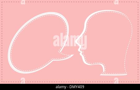 Avec talking head Speech bubble Illustration de Vecteur
