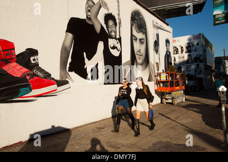 Street art, Melrose Ave., West Hollywood, Los Angeles, Californie, États-Unis d'Amérique Banque D'Images
