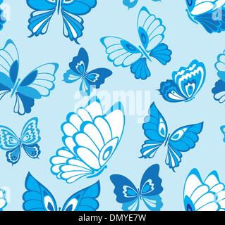 Modèle sans couture avec papillon Illustration de Vecteur