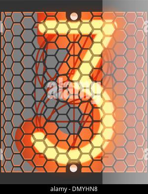 Radio Nixie tube. Illustration de Vecteur