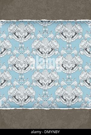 Abstract floral background avec bords déchirés. Vector, EPS10 Illustration de Vecteur