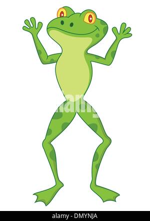 Funny cartoon grenouille Illustration de Vecteur