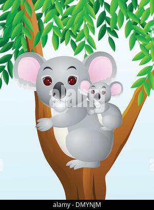 Mère et bébé koala Illustration de Vecteur