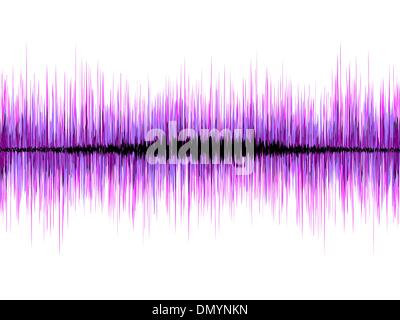 Oscillant les ondes sonores sur fond blanc. EPS 8 Illustration de Vecteur