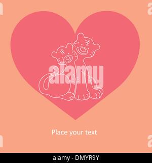 aime les chats Illustration de Vecteur