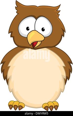 Funny cartoon owl Illustration de Vecteur