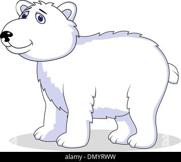 Caricature de l'ours polaire Illustration de Vecteur