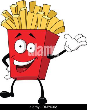 Illustration de caricature de pommes de terre frites Illustration de Vecteur