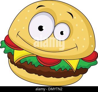 Burger personnage Illustration de Vecteur