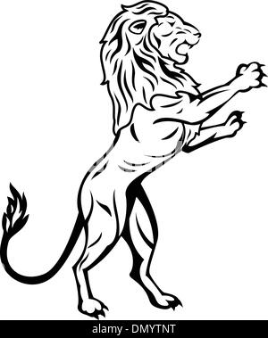 Tatouage Lion Illustration de Vecteur