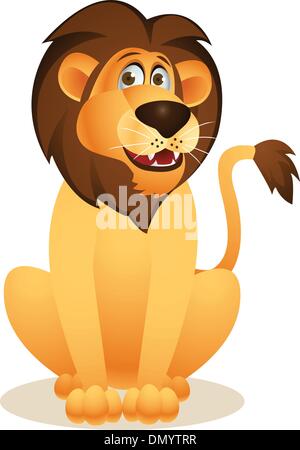 Funny cartoon lion Illustration de Vecteur