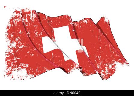 Drapeau de la Suisse Grange Illustration de Vecteur