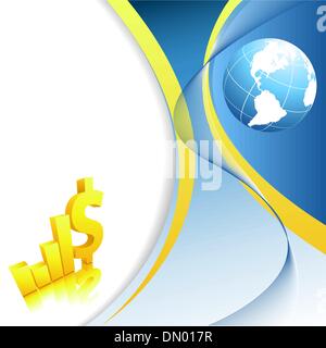 Toile avec des graphiques à barres Illustration de Vecteur