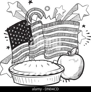 Apple pie américaine Illustration de Vecteur