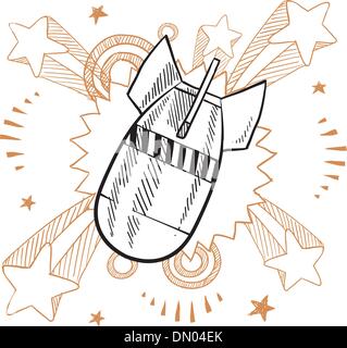 Gravité bombe dessin vectoriel Illustration de Vecteur