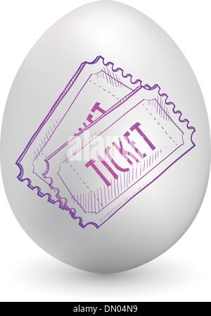 Billets d'easter egg vector Illustration de Vecteur