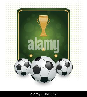 Mise en page avec Football Coupe du champion et de la place pour votre texte Illustration de Vecteur