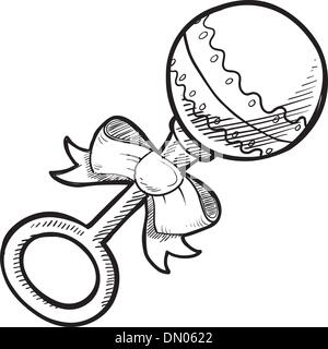 Hochet Bebe Sketch Image Vectorielle Stock Alamy