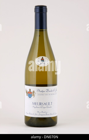 Une bouteille de vin blanc de Bourgogne, Meursault 2006, AOC, Arthur Barolet, grands vins de Bourgogne, Bourgogne, France Banque D'Images