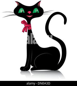 Chat noir Illustration de Vecteur