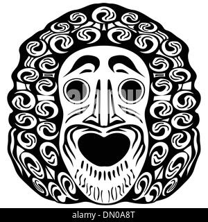 Tribal visage Illustration de Vecteur