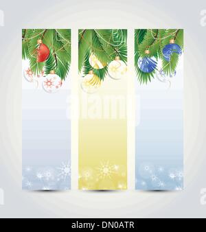 Bannières de Noël Illustration de Vecteur