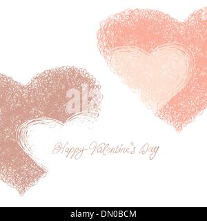 Happy Valentines Day card, vecteur. Illustration de Vecteur