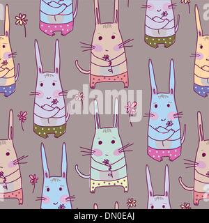 Modèle transparent avec des Lapins Illustration de Vecteur