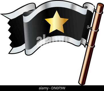 Drapeau pirate Star Illustration de Vecteur