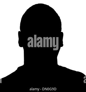 Mans Head Silhouette Illustration de Vecteur