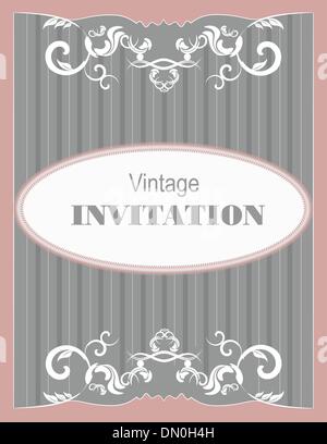 Invitation carte vintage. Mariage ou la Saint-Valentin. Vector illu Illustration de Vecteur