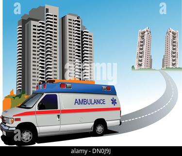 Dortoir et ambulance. Vector illustration Illustration de Vecteur