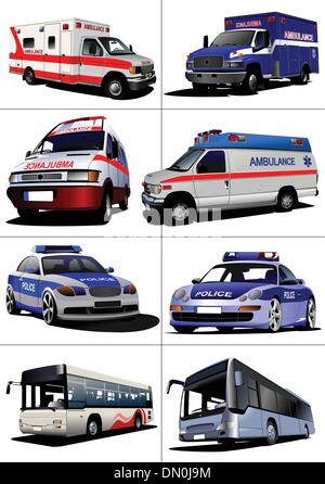 Ensemble de transport municipal images. Vector illustration Illustration de Vecteur