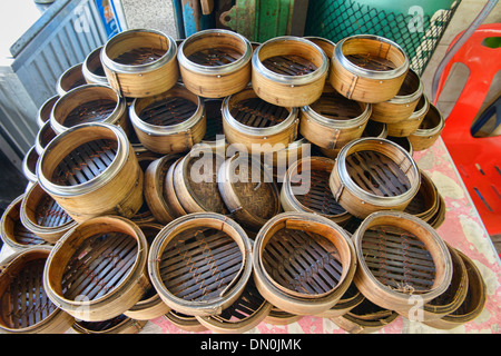 Bateaux à vapeur dim sum à Trang, Thaïlande Banque D'Images