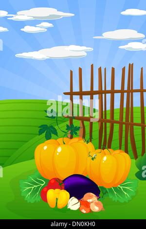 Moment de la récolte Illustration de Vecteur