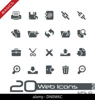 Icônes Web // Basics Illustration de Vecteur